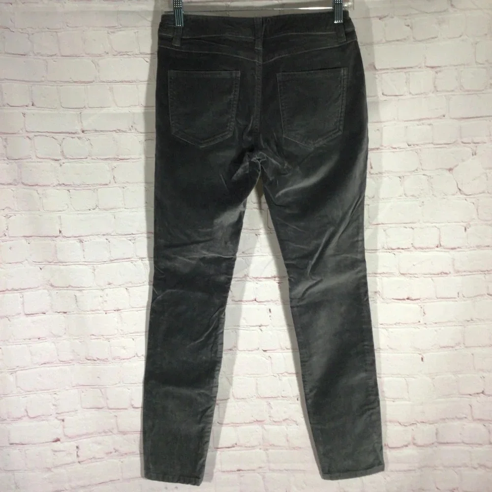 Garnet Hill Gray Velvet Pants - Size 00P